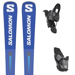 comparer et trouver le meilleur prix du ski Salomon S/race 8 + m11 gw black/grey bleu / blanc sur Sportadvice