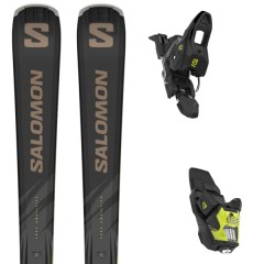 comparer et trouver le meilleur prix du ski Salomon S/max 8 xt + m11 gw f80 blk/neonye noir / gris / jaune sur Sportadvice