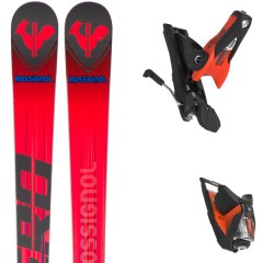comparer et trouver le meilleur prix du ski Rossignol Hero athlete gs r22 + spx12 rockerace hot red rouge / noir sur Sportadvice