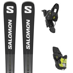 comparer et trouver le meilleur prix du ski Salomon S/max 8 + m11 gw l80 bk/neonye noir / blanc / jaune sur Sportadvice