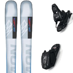 comparer et trouver le meilleur prix du ski Salomon Qst blank team illus blue/past neon blue/poppy + gris sur Sportadvice