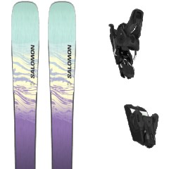 comparer et trouver le meilleur prix du ski Salomon Stance w 88 blk/chive blossom/aquatic + violet / vert / noir sur Sportadvice