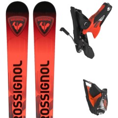 comparer et trouver le meilleur prix du ski Rossignol Hero athlete gs 185 r22 + spx12 rockerace gw hot red noir / rouge sur Sportadvice