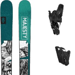 comparer et trouver le meilleur prix du ski Majesty Dirty bear pro + vert / noir / blanc sur Sportadvice