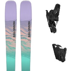 comparer et trouver le meilleur prix du ski Salomon Stance w 84 blk/aruba blue/patrician + vert / violet / noir sur Sportadvice