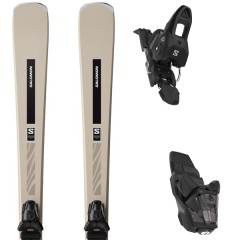 comparer et trouver le meilleur prix du ski Salomon E s/max n 6 + m10 gw l80 ivory cream met./black beige / noir / gris sur Sportadvice