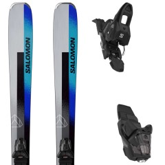 comparer et trouver le meilleur prix du ski Salomon E stance 80 + m10 gw l80 silver/turquoise/race blue gris / bleu / noir sur Sportadvice