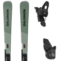 comparer et trouver le meilleur prix du ski Salomon S/max 8 + m10 gw oil green/black/white vert / blanc / noir sur Sportadvice