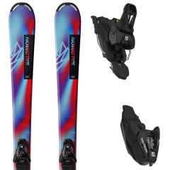 comparer et trouver le meilleur prix du ski Salomon Qst m + l6 gw j2 70 pastel neon blue 3/poppy red/black rouge / bleu sur Sportadvice