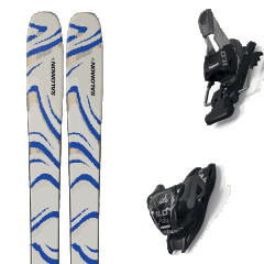 comparer et trouver le meilleur prix du ski Salomon Qst 106 almond milk/race blue/black + gris / bleu sur Sportadvice