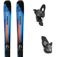 comparer et trouver le meilleur prix du ski Salomon Stance 84 azure blue/nasturtium/black + m11 gw black/grey bleu sur Sportadvice