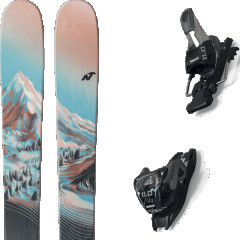 comparer et trouver le meilleur prix du ski Nordica Santa ana 102 peach/light blue/black + bleu / noir / orange sur Sportadvice