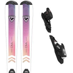 comparer et trouver le meilleur prix du ski Rossignol Diva 100-120 white/pink + 4 gw black blanc / violet / rose sur Sportadvice