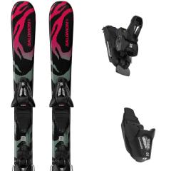 comparer et trouver le meilleur prix du ski Salomon Qst xs + c5 gw j black/neon punch/irg green noir rouge gris sur Sportadvice