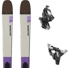 comparer et trouver le meilleur prix du ski Salomon Randonnée mtn 96 carbon almond milk/black/purple opulence + gris noir violet sur Sportadvice