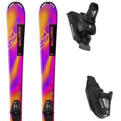 comparer et trouver le meilleur prix du ski Salomon Lux s + c5 gw j75 rhodamine red/saffron/black violet orange rose sur Sportadvice
