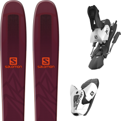 comparer et trouver le meilleur prix du ski Salomon Qst 106 bordeaux/orange + z12 b100 white/black sur Sportadvice