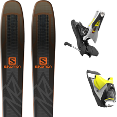 comparer et trouver le meilleur prix du ski Salomon Qst 92 black/orange 19 + spx 12 dual b120 concrete yellow 19 sur Sportadvice