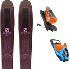 comparer et trouver le meilleur prix du ski Salomon Qst lumen 99 purple/pink 19 + nx 11 b100 blue orange 18 sur Sportadvice