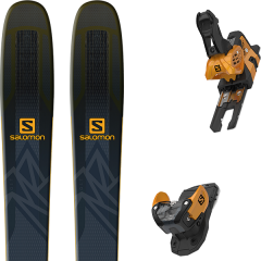 comparer et trouver le meilleur prix du ski Salomon Qst 99 black/saffron 19 + warden mnc 13 saffron/black 19 sur Sportadvice