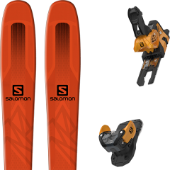 comparer et trouver le meilleur prix du ski Salomon Qst 85 orange/black 19 + warden mnc 13 saffron/black 19 sur Sportadvice