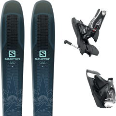 comparer et trouver le meilleur prix du ski Salomon Qst lux 92 darkblue/blue 19 + spx 12 dual b100 black/white 19 sur Sportadvice