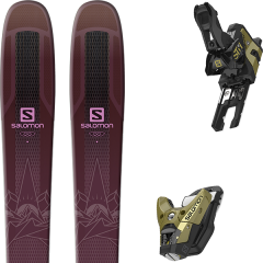 comparer et trouver le meilleur prix du ski Salomon Qst lumen 99 purple/pink 19 + sth2 wtr 16 gold/black 19 sur Sportadvice