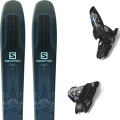 comparer et trouver le meilleur prix du ski Salomon Qst lux 92 darkblue/blue 19 + griffon 13 id black 19 sur Sportadvice