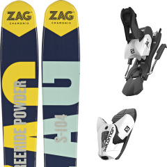 comparer et trouver le meilleur prix du ski Zag Slap 104 18 + z12 b100 white/black sur Sportadvice