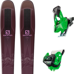 comparer et trouver le meilleur prix du ski Salomon Qst lumen 99 purple/pink 19 + tyrolia attack 13 gw green w/o brake 19 sur Sportadvice
