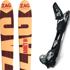comparer et trouver le meilleur prix du ski Zag Adret 81 18 + f10 tour black/white sur Sportadvice