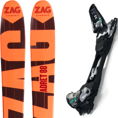 comparer et trouver le meilleur prix du ski Zag Adret 88 18 + f10 tour black/white sur Sportadvice