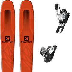 comparer et trouver le meilleur prix du ski Salomon Qst 85 orange/black 19 + warden mnc 13 n white/black 19 sur Sportadvice
