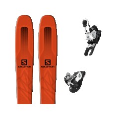 comparer et trouver le meilleur prix du ski Salomon Qst 85 orange/black + warden mnc 13 n white/black sur Sportadvice