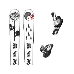 comparer et trouver le meilleur prix du ski Salomon Nfx white/black + warden mnc 13 n white/black sur Sportadvice