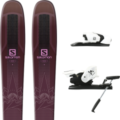 comparer et trouver le meilleur prix du ski Salomon Qst lumen 99 purple/pink 19 + z12 b90 white/black 19 sur Sportadvice