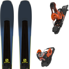 comparer et trouver le meilleur prix du ski Salomon Xdr 80 ti dark blue/lime + warden 11 orange/black l90 sur Sportadvice