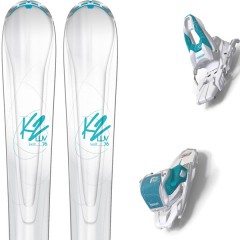 comparer et trouver le meilleur prix du ski K2 Luvit 76 + er3 10 compact quikclik white/teal 18 sur Sportadvice