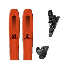comparer et trouver le meilleur prix du ski Salomon Qst 85 orange/black 19 + warden mnc 11 black l90 sur Sportadvice
