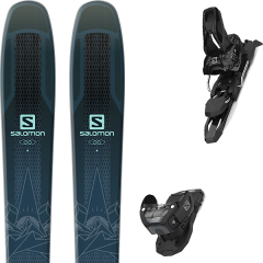 comparer et trouver le meilleur prix du ski Salomon Qst lux 92 darkblue/blue 19 + warden mnc 11 black l90 sur Sportadvice