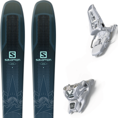 comparer et trouver le meilleur prix du ski Salomon Qst lux 92 darkblue/blue 19 + squire 11 id white sur Sportadvice