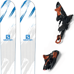 comparer et trouver le meilleur prix du ski Salomon Mtn bc white/blue/red 18 + kingpin 13 100-125 mm black/cooper sur Sportadvice