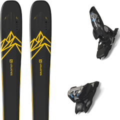 comparer et trouver le meilleur prix du ski Salomon Qst 92 dark blue/yellow + griffon 13 id black sur Sportadvice