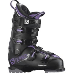 comparer et trouver le meilleur prix du chaussure de ski Salomon X pro 100 w black/purple 19 sur Sportadvice