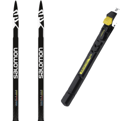 comparer et trouver le meilleur prix du ski Salomon Equipe 8 skin 18 + sns profil equipe classic 19 sur Sportadvice