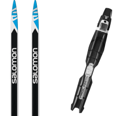 comparer et trouver le meilleur prix du ski Salomon Rc 8 skin med 19 + prolink pro combi 19 sur Sportadvice