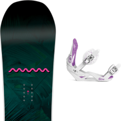 comparer et trouver le meilleur prix du snowboard Salomon Oh yeah 18 + ela white 19 sur Sportadvice