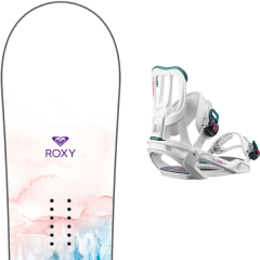 comparer et trouver le meilleur prix du snowboard Roxy Sugar banana 19 + spell white 19 sur Sportadvice