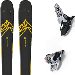 comparer et trouver le meilleur prix du ski Salomon Qst 92 dark blue/yellow + griffon 13 id white sur Sportadvice