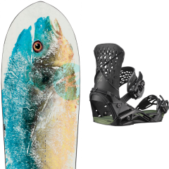 comparer et trouver le meilleur prix du snowboard Rossignol Xv sushi lf wide 20 + highlander black / oil green 20 sur Sportadvice